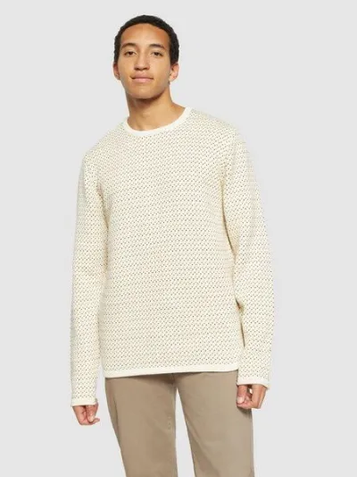 KnowledgeCotton Apparel KnowledgeCotton Apparel Strickpullover Jacquard crew neck knit - Regenerative Organic Certified aus Bio-Baumwolle