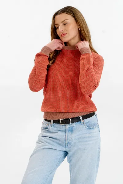 KOMODO KOMODO Damen vegan Pullover Hana Kaffee Rot