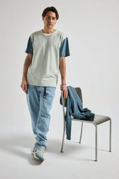 Trendsplant Trendsplant Color Block T-Shirt Coastal   Fog