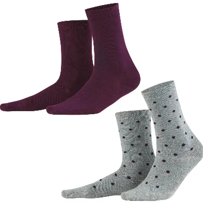 Living Crafts LIVING CRAFTS - Damen Socken, 2er-Pack - Lila