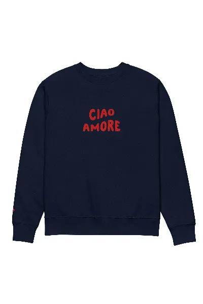 The Refined Spirit The Refined Spirit Damen vegan Sweatshirt Unisex Ciao Amore French Navy