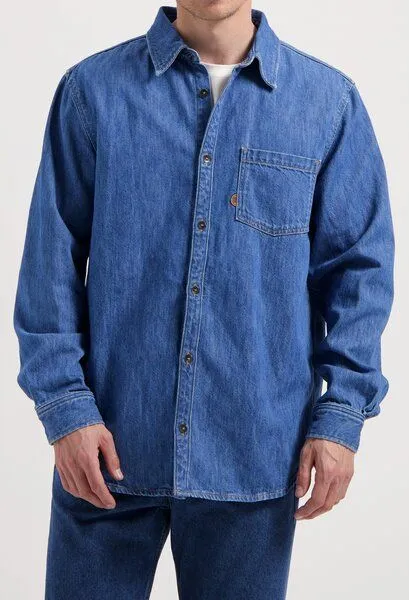 MUD Jeans MUD Jeans Herren Hemd Chris - Medium Stone