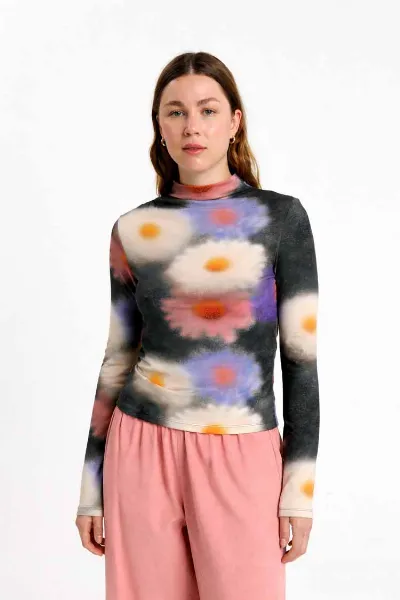 SUITE13LAB SUITE13LAB Damen vegan Top Alva Print Blossom
