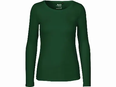 Neutral Neutral Bio-Damen-Langarmshirt mit Rundhalsaussschnitt bottle green,