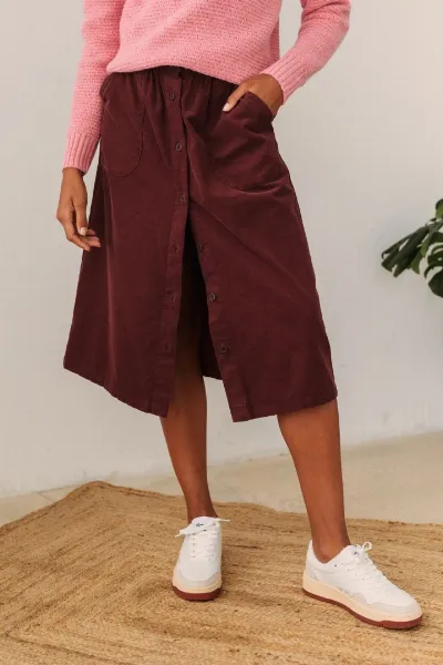 TWOTHIRDS TWOTHIRDS Damen vegan Rock Schola Russet Braun Rot