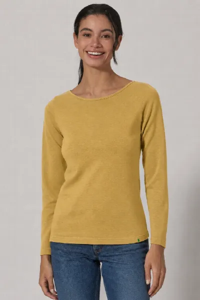 HempAge Hempage Damen vegan Langarm Top In Dijon
