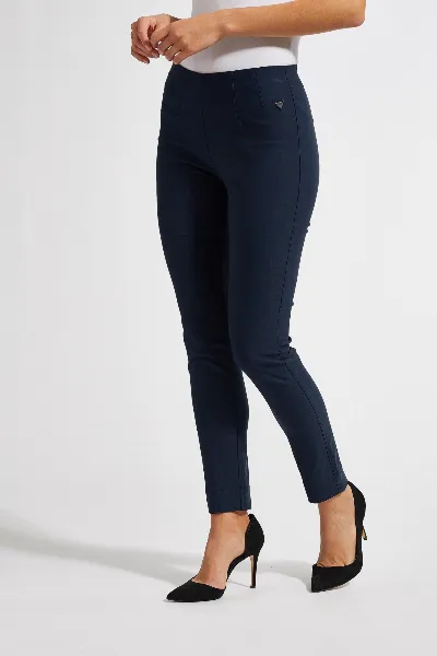 LAURIE LAURIE Damen vegan Hose Vicky Slim Sl Marineblau