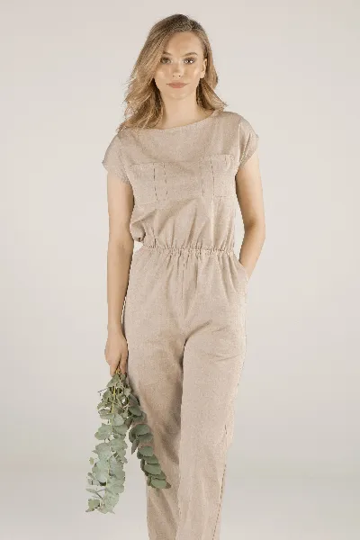 TAWAST TAWAST Damen vegan Overall Mindful Warrior Haselnuss