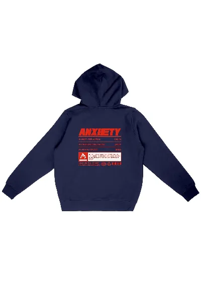 Oat Milk Club Oat Milk Club Damen vegan Kapuzenpulli Angst Marineblau