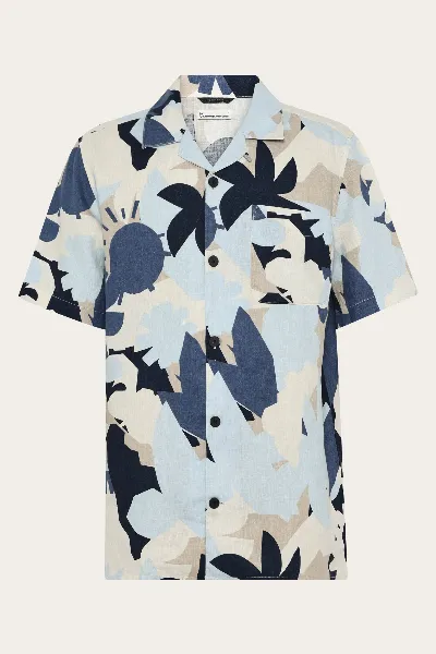 KnowledgeCotton Apparel KnowledgeCotton Apparel Herren vegan Shirt Kurzarm Relaxed Print