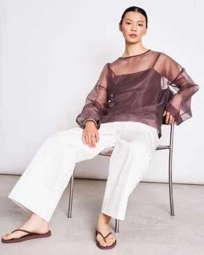 JAN N JUNE JAN N JUNE Organza-Langarmshirt SIMIA