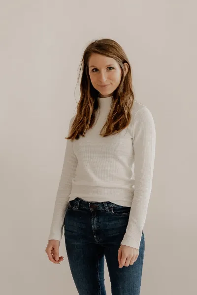 Marenika Marenika Damen vegan Langarmshirt Stand Up Kragen Clara