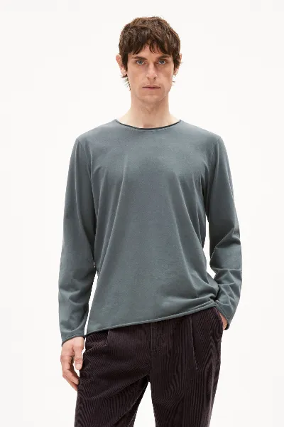 ARMEDANGELS Longsleeve Maarkos Brushed Gr&uuml;n