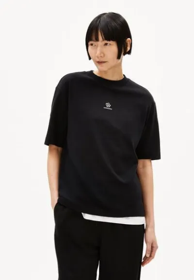 ARMEDANGELS ARMEDANGELS TARJAA BACK FLOWAA Damen Heavyweight T-Shirt aus recyceltem Baumwoll Mix