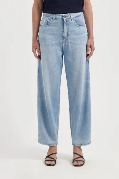 MUD Jeans MUD Jeans Damen vegan Jeans High Barrel Brooke Flow Stone Vintage