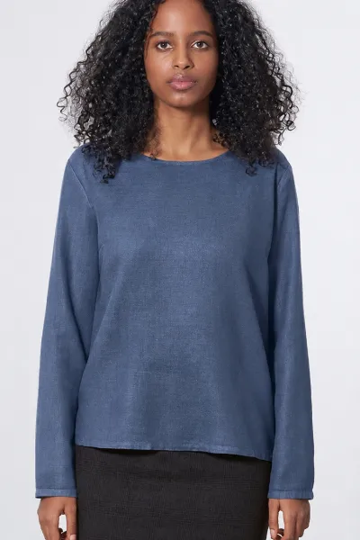 HempAge Hempage Damen vegan Bluse Woven Wintersky
