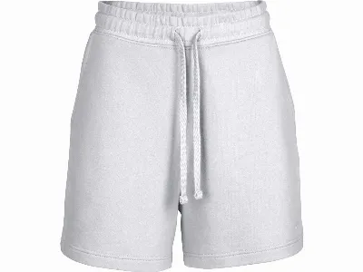 MELA MELA Bio-Damen-French-Terry-Short 'AARANY' mit Kordelzugbund, grau melange,