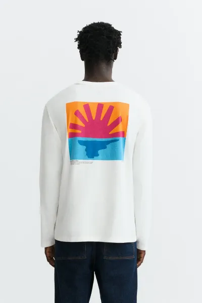 thinking mu Thinking MU Herren vegan T-Shirt Mediterranean Sunrise Von Emilio LangÃ¤rmelig