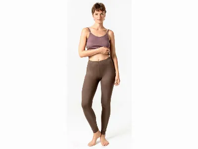 Living Crafts Living Crafts Bio-Damen-Leggings ANNEDORE ohne Seitennähte, earth,