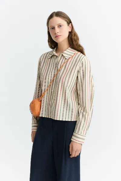 Thinking MU Bluse Duna Stripes Off White