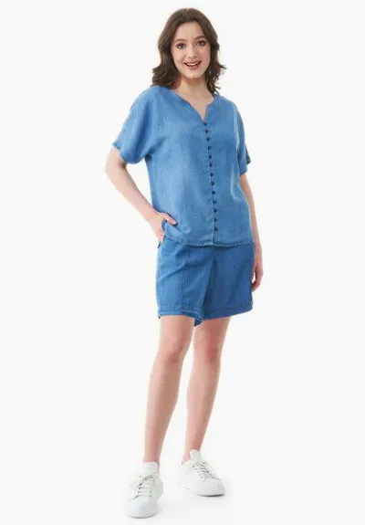 ORGANICATION ORGANICATION Shorts aus TENCEL Lyocell in Denim-Optik