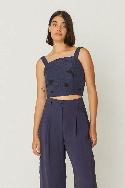 SKFK SKFK Damen vegan Tank Top Egia Marineblau