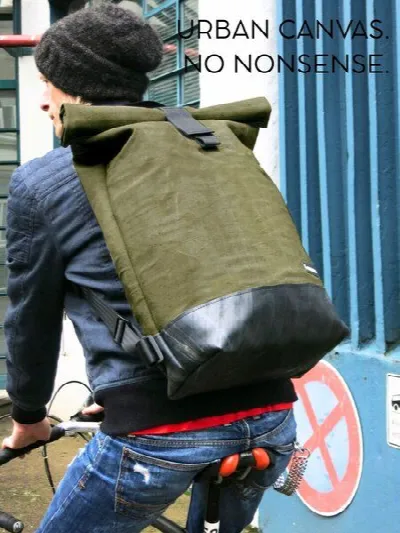 Leonca Leonca Rollrucksack aus Seesackleinen in 3 Größen
