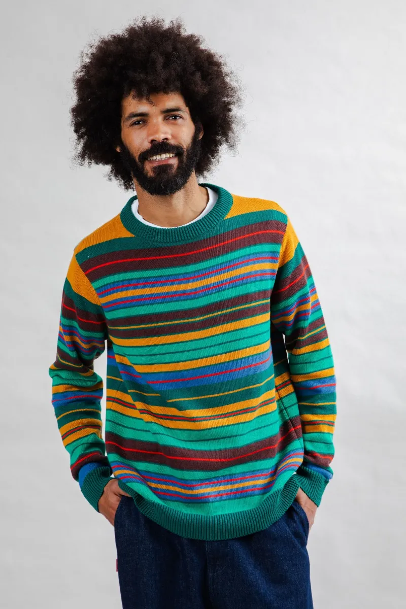 Brava Fabrics Pullover Multistriped Grün