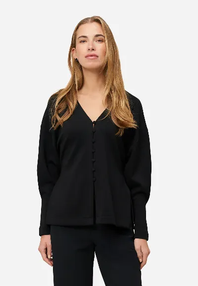 zero Sweatshirt mit Knopfleiste