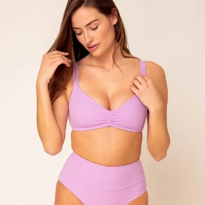 Woodlike Ocean Woodlike Ocean Ruffle Bikini Top
