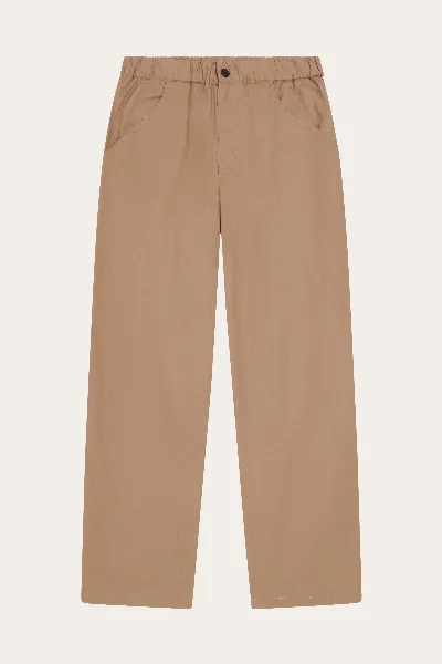 KnowledgeCotton Apparel KnowledgeCotton Apparel Damen vegan Hose Damen Sky Relaxed Vent Ripstop 90 Tuffet Braun