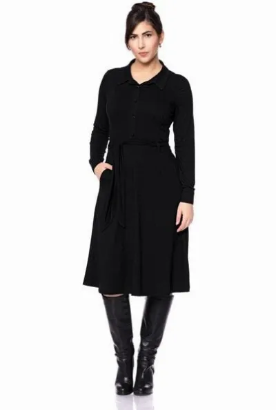 Ingoria Ingoria STELLA Hemdblusenkleid (schwarz)