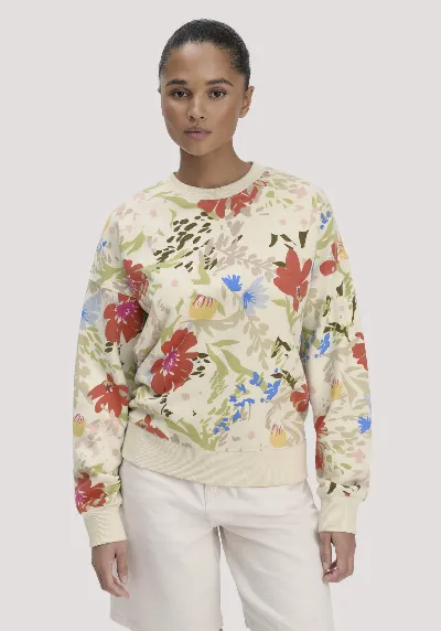 hessnatur hessnatur Damen Print Sweatshirt Oversize aus Bio-Baumwolle