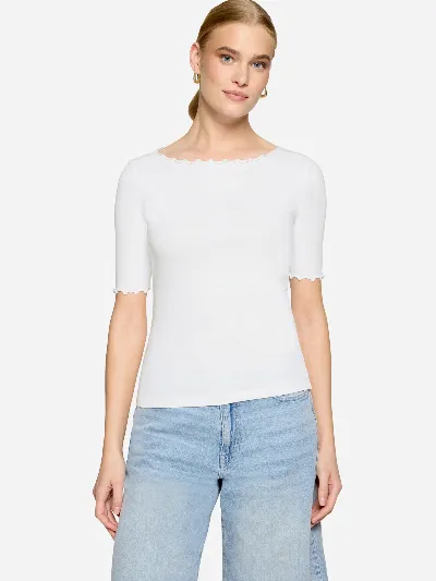 zero Kurzarmshirt  mit Kräuselsaum