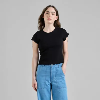 Dedicated DEDICATED Damen T-Shirt - Rib Top Ven