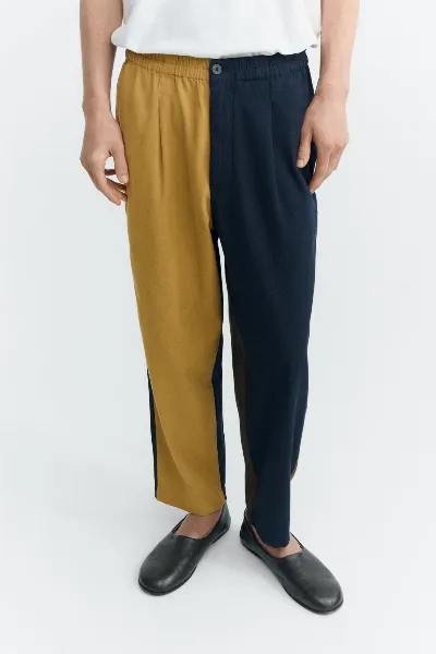 thinking mu Thinking MU Herren vegan Hose Loose Luc Navy/Yellow