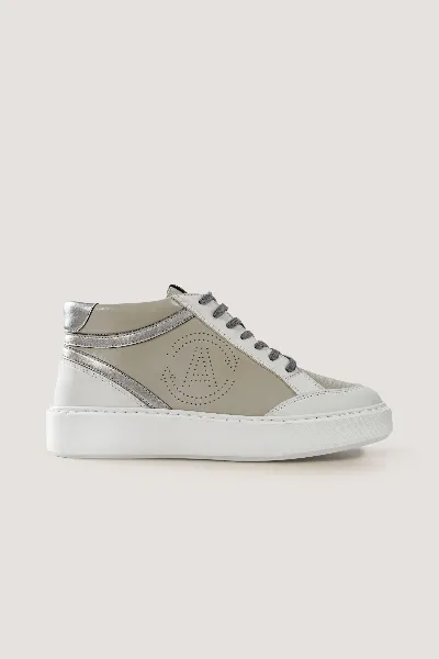 AGAZI AGAZI Damen vegan Sneaker Blanka Grau & WeiÃŸ