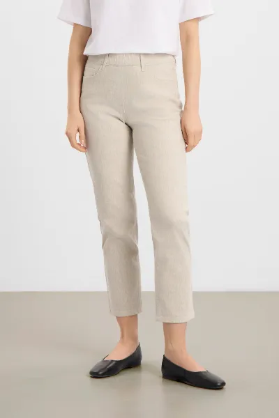 LAURIE LAURIE Damen vegan Hose Hannah Regular Xsl Grau Sand