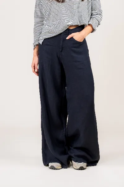 Kuyichi Kuyichi Damen vegan Hose Loren Mitternachtsblau
