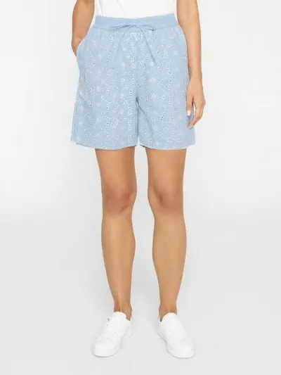 KnowledgeCotton Apparel KnowledgeCotton Apparel Kurze Hose - Embroidery Anglaise - aus Bio-Baumwolle/Leinen