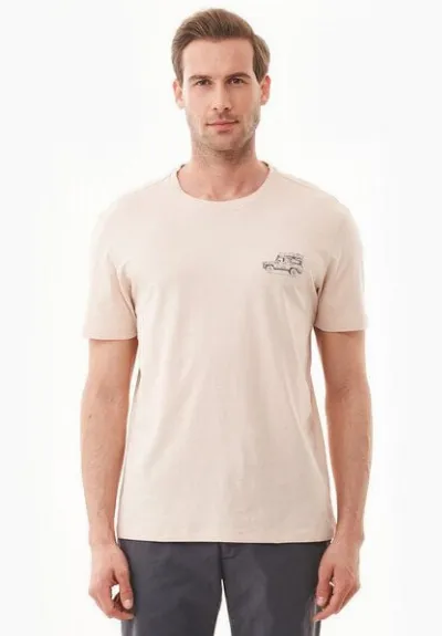 ORGANICATION ORGANICATION T-Shirt aus Bio-Baumwolle mit Wagen-Print