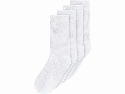 MELA MELA 4er-Pack Bio-Socken 'Ripped', weiß,