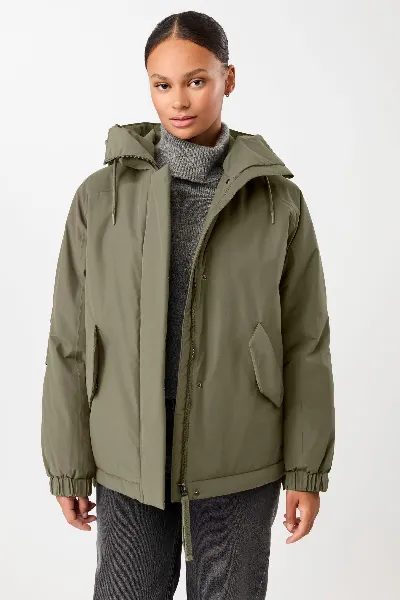 LangerChen LangerChen Damen vegan Gesteppter Kurzer Parka Sencha