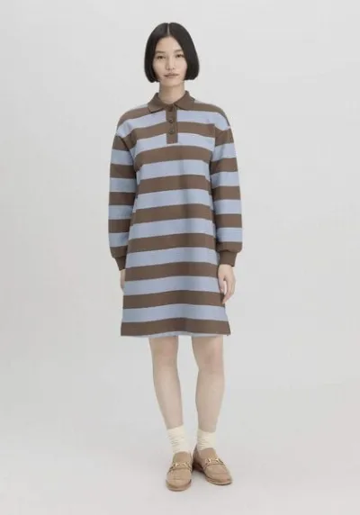 hessnatur hessnatur Sweat Kleid Streifen Relaxed aus reiner Bio-Baumwolle