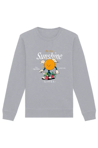 Oat Milk Club Oat Milk Club Damen vegan Sweatshirt Be The Sunshine Heather Grey