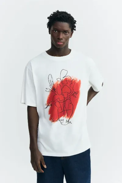 thinking mu Thinking MU Herren vegan T-Shirt Eric Oversize Flower