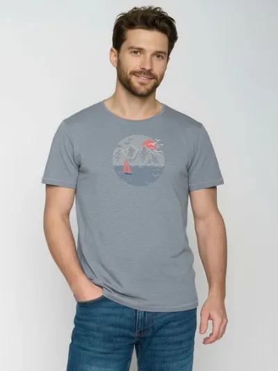 GreenBomb GREENBOMB Sail Circle Spice - Sportliches T-Shirt aus Bio-Baumwolle / hochwertiger Print / GOTS / Fair & Vegan