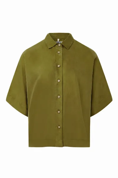KOMODO KOMODO Damen vegan Hemd Kimono Armee Grün