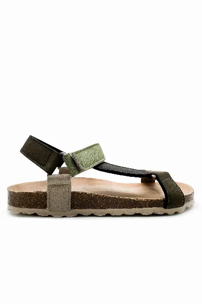 thies thies Damen vegan Sandalen Eco Bio Trek Multi Wald