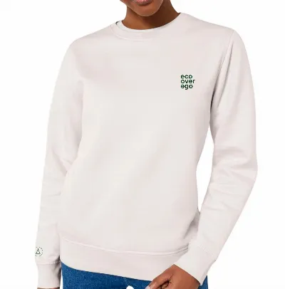 Inaska Inaska Damen vegan Pullover Inaska Statement Eco Vintage WeiÃŸ GrÃ¼n